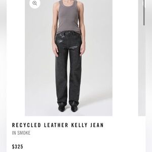 AGOLDE RECYCLED LEATHER KELLY JEAN
IN SMOKE